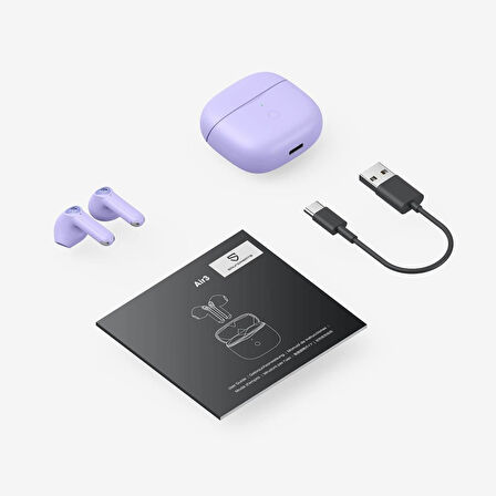Soundpeats Air3 TWS Mor Kulak İçi Bluetooth Kulaklık Teşhir