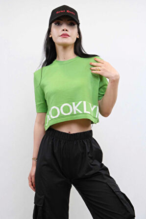 MONOLYA TRİKO CROP YEŞİL