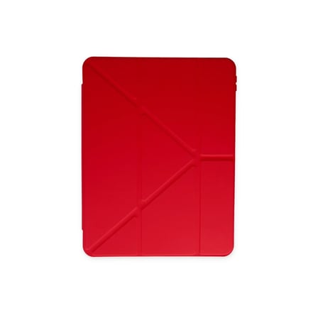 Apple iPad 10.2 (8.nesil) Kılıf Kalemlikli Mars Tablet Kılıfı - Kırmızı