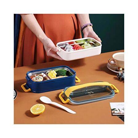 Vagonlife Paslanmaz Çelik Yemek Kabı 1400ML Mavi