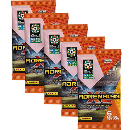 Panini Adrenalyn XL 2023 Kadınlar Dünya Kupası 5 Adet Kapalı Paket ( Toplamda 30 Kart )