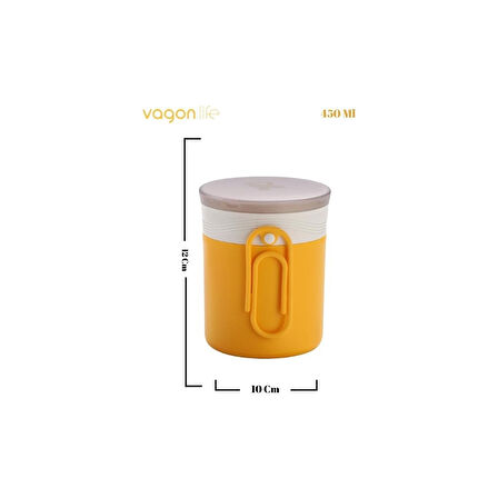 Vagon Çelik Lunch Box 450 Ml Sarı