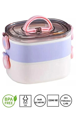 The Puzzle Lunch Box Tek Katlı Paslanmaz Çelik Kolay Kilitlenir Sefer Tası – 900 Ml