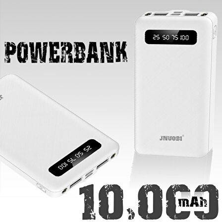 JNUOBİ DY-25 10,000 mAh Taşınabilir Şarj Aleti Powebank 2xUsb Ledli