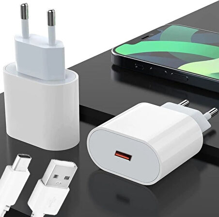 Jnuobi JC11 18w Type-C Hızlı Şarj Adaptörü 3 A-5V / 2A-9V / 12v-1.5A