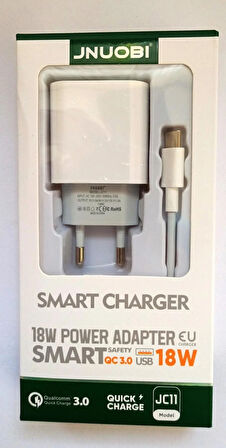 Jnuobi JC11 18w Type-C Hızlı Şarj Adaptörü 3 A-5V / 2A-9V / 12v-1.5A