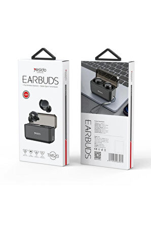 Yesido TWS20 Kablosuz Airpods Bluetooth Kulaklık - Siyah