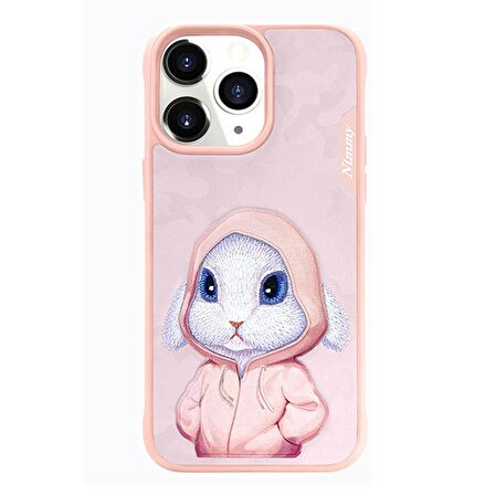 Nimmy iPhone 14 Pro Max Rabbit Serisi Tavşan Nakış İşlemeli Kılıf