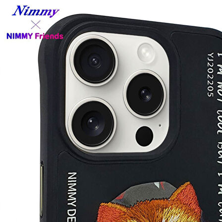 iPhone 15 Pro Max Uyumlu 3D Gözlük Zincir Hipster Kedi Nakış İşlemeli Kabartmalı Cool Glasses Kılıf