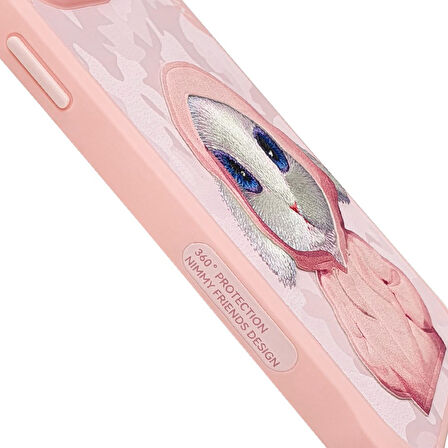 iPhone 15 Pro Max Uyumlu 3D Kıyafet Tavşan Detaylı Nakış İşlemeli Kabartmalı Fashion Pet Kılıf