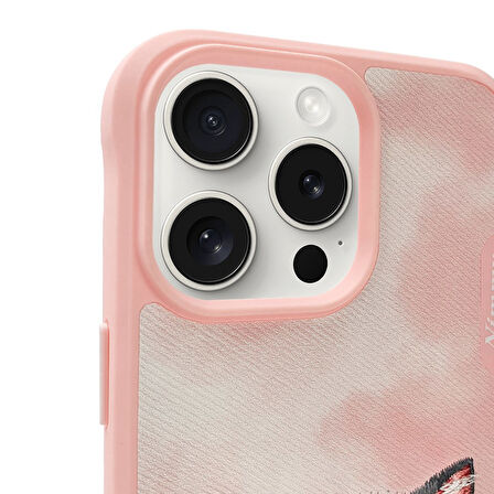 iPhone 15 Pro Uyumlu 3D Göz Kedi Detaylı Gerçek Nakış İşlemeli Kabartmalı Big Eyes Kılıf