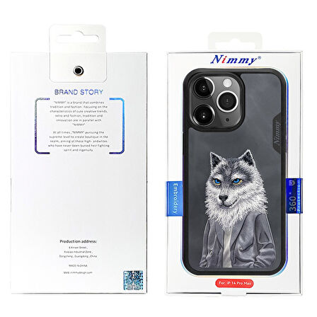Samsung S24 Ultra Uyumlu 3D Kıyafet Kurt Detaylı Nakış İşlemeli Kabartmalı Fashion Pet Kılıf