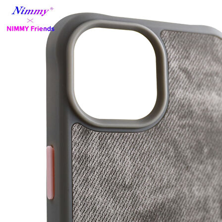 iPhone 15 Pro Max Uyumlu 3D Göz Gray Kedi Detaylı Gerçek Nakış İşlemeli Kabartmalı Big Eyes Kılıf