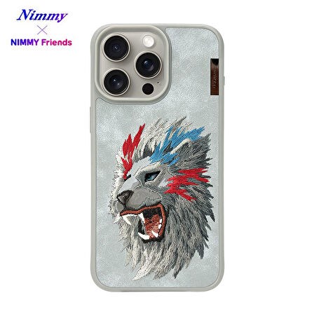 iPhone 15 Pro Max Uyumlu 3D Göz Aslan Detaylı Nakış İşlemeli Kabartmalı Raptor Kılıf