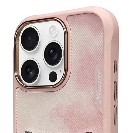 iPhone 16 Pro Uyumlu 3D Göz Kedi Detaylı Gerçek Nakış İşlemeli Kabartmalı Big Eyes Kılıf