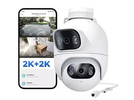 Imilab EC6 Dual 2K+2K Çift Lensli 360 Dış Mekan Güvenlik Kamerası