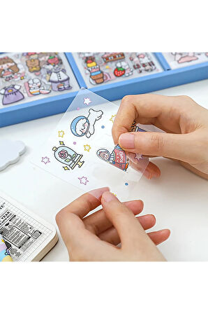 Garden Girl Temalı 100 Yaprak 4 Bölmeli Sticker Seti • Bullet Journal (GGK-DG041)