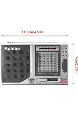 Kchibo Taşınabilir Pilli Cep Radyosu Deprem Çantası Radyosu Am Fm Mini Radyo KK-9803