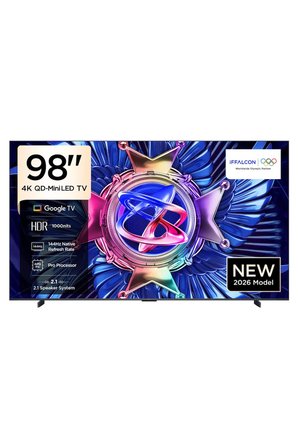 98U95A 98 İnç Akıllı TV QD-Mini LED Google TV, 144Hz Yenileme Hızı (2026 Model)