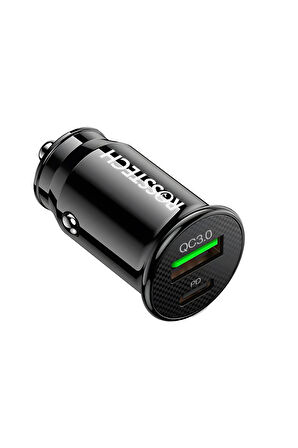 20w PD + Usb-A Quick Charge 3.0 Süper Hızlı Dual Port Araç Çakmaklık Şarj Cihazı