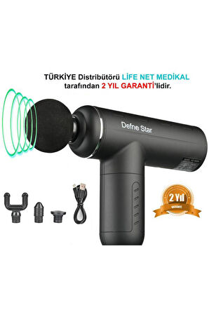 Darbeli Titreşimli Şarjlı Sporcu Masaj Tabancası Masaj Aleti Kas Rahatlatıcı Egzersiz Aleti NG-SM003