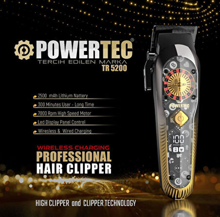 Powertec TR-5200 Saç Kesim Makinası