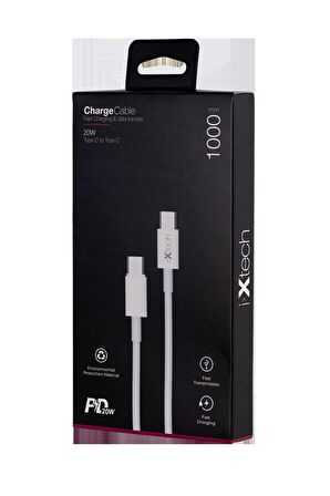 Type-c Girişli USB Hızlı Şarj Ve Data Kablosu 1mt Beyaz