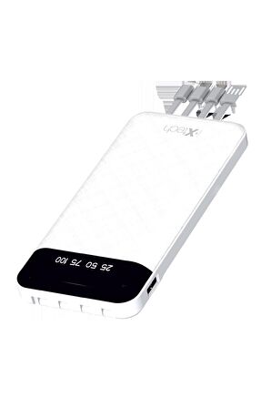 10.000 mAh Powerbank Kablosuz Şarj Cihazı Beyaz