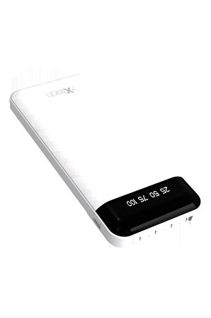 10.000 mAh Powerbank Kablosuz Şarj Cihazı Beyaz