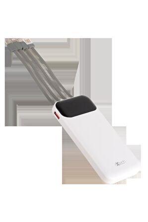 10.000 mAh Powerbank Kablosuz Şarj Cihazı Beyaz
