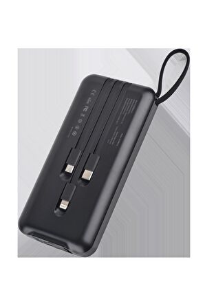 Ixtech 10000 mAh Hızlı Şarj Powerbank Siyah 