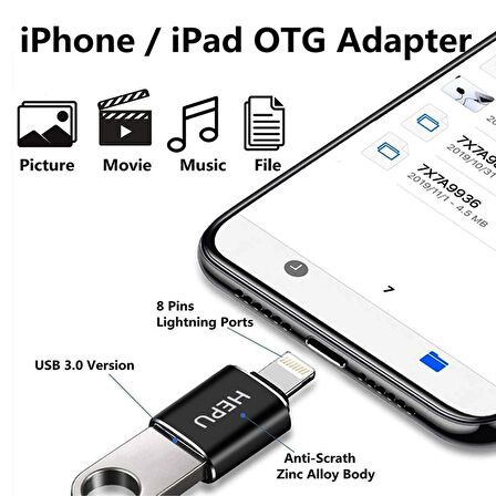 HEPU HP-Z03 USB-A to Lightning iPh Dönüştürücü Adaptör