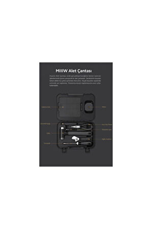 Xiaomi MWTK01 Tornavida/Bıçak/Pense/Çekiç/Mezura/İngiliz Anahtarı/Manyetik Uç Çok Amaçlı Alet Çantası