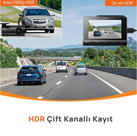 70mai A810 + RC12 Ön ve Arka Araç İçi Kamera Seti