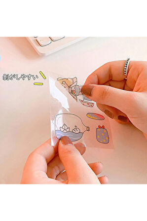 Bobo Temalı 100 Yaprak 4 Bölmeli Sticker Seti • Bullet Journal (GGK-DJ058)