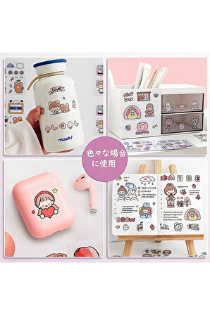 Bobo Temalı 100 Yaprak 4 Bölmeli Sticker Seti • Bullet Journal (GGK-DJ058)