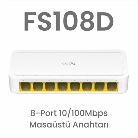 Cudy FS108D 10/100Mbps 8 Port Megabit Switch