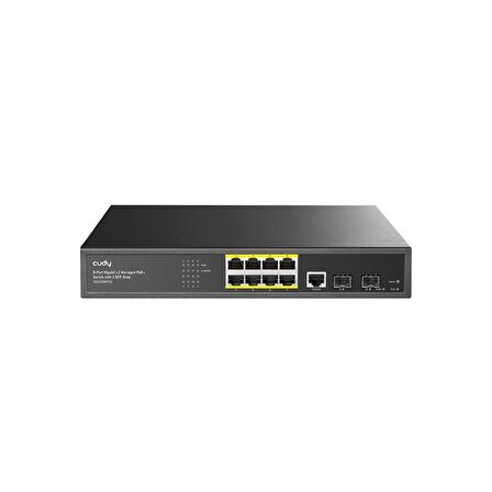 Cudy GS2008PS2 2Port Gigabit SFP,1Consol,2Gigabit Combo,8 Port PoE L2 Yönetilebilir Gigabit Switch
