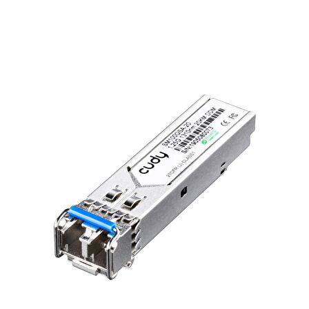 Cudy SM100GSA-20 1,25Gb/sn,1310nm FP, SM, 20km,12,5dB Endüstriyel SFP Modül Metal Switch