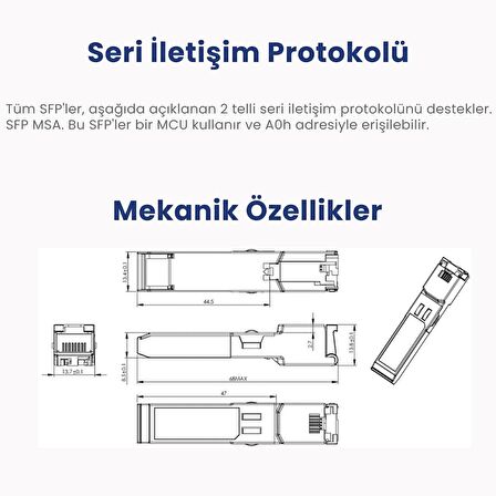 Cudy SM10GSA-10 SFP+,10Gbps,LC SMF,10KM 1310nm Endüstriyel SFP+ Modül Metal Switch