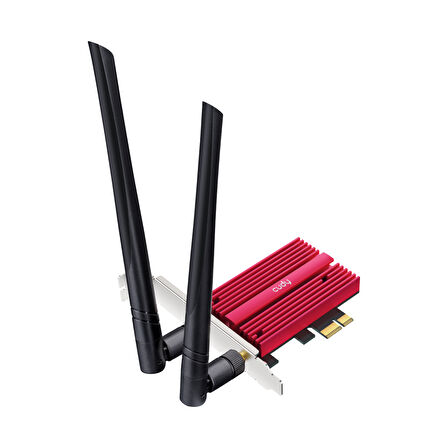 Cudy Adp We3000S Ax5400Mbps 2.4G/5G/6Ghz 2X5Dbi Anten Bt5.2 Mu-Mımo Kablosuz Wi-Fi 6E Pcıe Adaptör