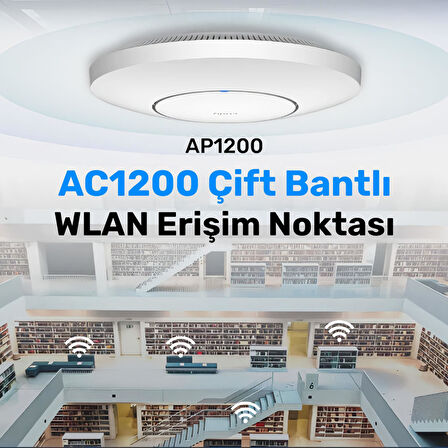 Cudy AP1200 1 Portlu 10/100Mbps AC1200 2 Anten Tavan Access Point