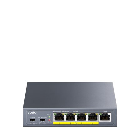 CUDY GS105P 5 Port Gigabit PoE+ Switch 36W