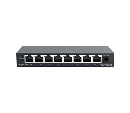 REYEE 8 Port Gıgabit Switch Steel Case