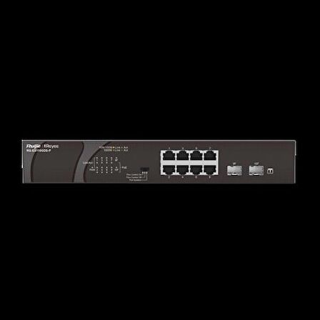RUIJIE 8port RG-ES110GDS-P Gigabit 2X-SFP 120W Full PoE Yönetilemez Switch