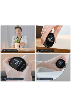 Dijital Mesafe Ölçüm Tekerleği LCD Ekranlı Şarjlı Hassas Ölçer 0-99.9m