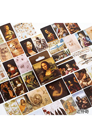 Leonardo Da Vinci Temalı 45 Adet Sticker Seti • Bullet Journal (GGK-DW121)