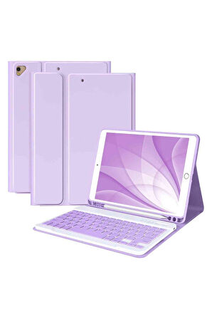 iPad 10.2 7/8/9 Nesil Uyumlu A2197, A2270, A2602 Klavyeli Tablet Kılıfı