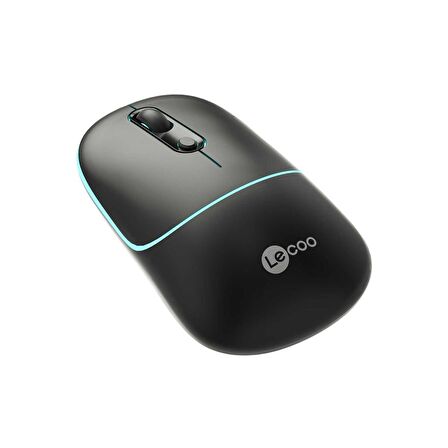 Lecoo WS210 1600DPI Kablosuz RGB Optik Siyah Mouse