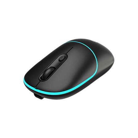 Lecoo WS210 1600DPI Kablosuz RGB Optik Siyah Mouse